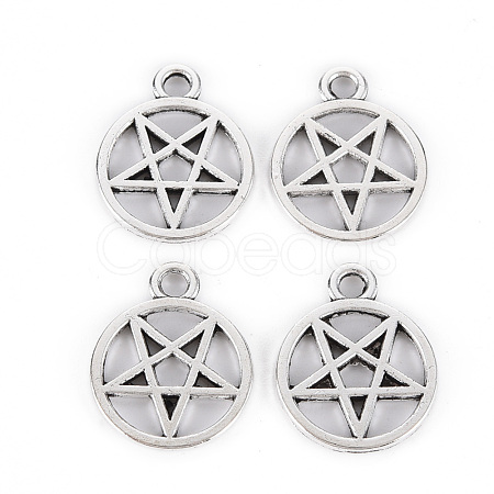 Tibetan Style Alloy Pendants TIBE-S323-103AS-RS-1
