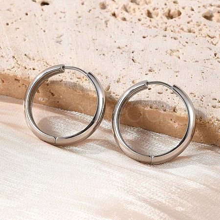 201 Stainless Steel Hoop Earrings EJEW-P304-15A-P-1