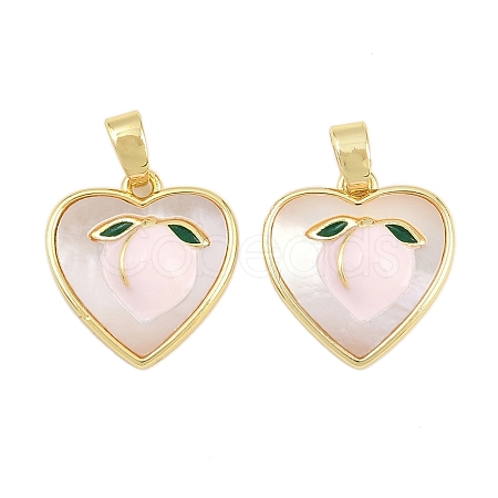 Natural White Shell Pendants KK-D005-04A-G-1