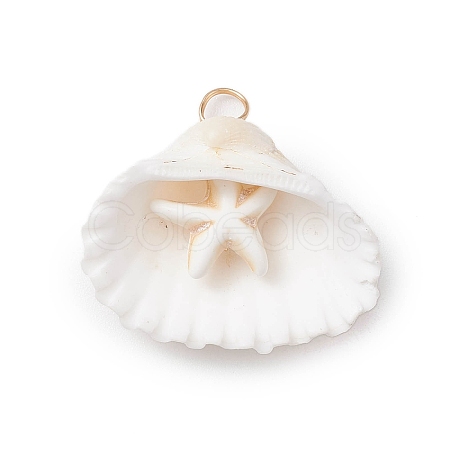 Summer Beach Natural Shell Pendants PALLOY-JF02648-01-1