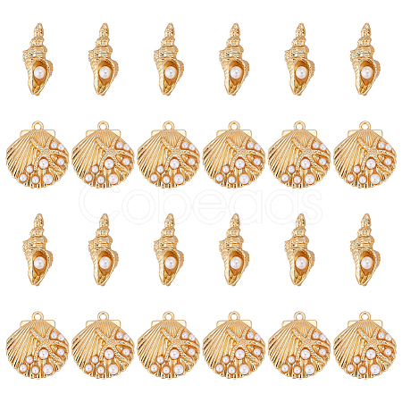 28Pcs 2 Styles Zinc Alloy Pendants FIND-WR0012-75-1