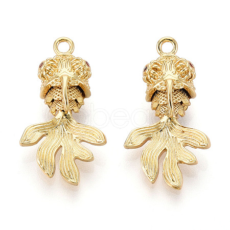 Brass Micro Pave Cubic Zirconia Pendants KK-N265-16G-1