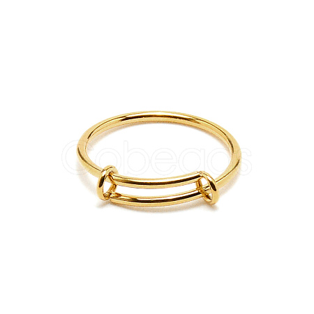 304 Stainless Steel Wire Wrap Expandable Adjustable Ring for Women LS-RJEW-WH0007-01A-G-1