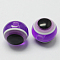 Round Evil Eye Resin Beads, Dark Violet, 11.5~12x11mm, Hole: 2.5mm