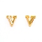 Alloy Slide Charms, with Crystal Rhinestone and Initial Letter A~Z, Letter.V, V: 11.5x11.2x4mm, Hole: 1.5x8mm