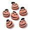 Halloween Theme Handmade Polymer Clay Beads, Pumpkin, Chocolate, 12x10x4mm, Hole: 1.2mm