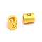 Alloy Letter Beads, Column, Matte Gold Color, Letter.G, 6.5x6mm, Hole: 3mm