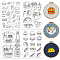 4 Sheets 11.6x8.2 Inch Stick and Stitch Embroidery Patterns, Non-woven Fabrics Water Soluble Embroidery Stabilizers, Food, 297x210mmm