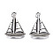 Tibetan Style Alloy Pendants, Cadmium Free & Lead Free, Boat Sail, Antique Silver, 23.5x17.5x3.5mm, Hole: 1.6mm, about 570pcs/1000g