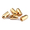 Brass Beads, Long-Lasting Plated, Bullet, Real 24K Gold Plated, 7.5x4mm, Hole: 1.6mm