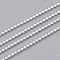 Brass Ball Chains, Long-Lasting Plated, Soldered, with Spool, Cadmium Free & Lead Free, Silver, 1mm, about 32.8 Feet(10m)/roll