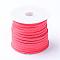 Faux Suede Cord, Faux Suede Lace, Light Coral, 3x1.5mm, about 5.46 yards(5m)/roll, 25rolls/bag