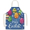 Cute Easter Egg Pattern Polyester Sleeveless Apron, with Double Shoulder Belt, for Household Cleaning Cooking, Colorful, 470x380mm