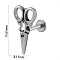 304 Stainless Steel Threadless Labret Stud, Tragus Stud, Flat Back Earring, Stainless Steel Color, Scissors, 8mm, Pin: 1.2mm