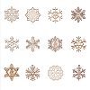 50Pcs Laser Cut Unfinished Wood Pendants WOOD-CJ0001-37-4