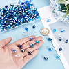 200Pcs 8 Colors Transparent Electroplate Glass Beads EGLA-GA0001-37-3