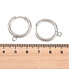 316 Stainless Steel Huggie Hoop Earring Findings EJEW-B158-01E-P-3