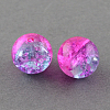 Spray Painted Crackle Glass Beads Strands X-CCG-Q002-4mm-09-1