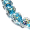 Handmade Dichroic Foil Glass Beads Strands DICH-U001-03F-3