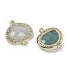 Natural Flower Amazonite Faceted Oval Links G-B126-01G-15-2