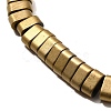 2-Hole Electroplated Synthetic Non-magnetic Hematite Beads Strands G-L613-A01-01A-3