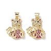 Brass Micro Pave Cubic Zirconia Pendants KK-M240-16-2