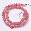 Natural White Jade Bead Strands X-G-R171-6x8mm-06-2