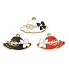304 Stainless Steel Enamel Pendants STAS-I346-55G-1