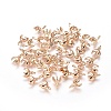 Ladybird Shape Brass Peg Bails Pendants KK-CLWX06-20-2