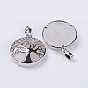 Natural Rose Quartz Pendants G-P350-D13-2