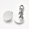 Tarnish Resistant 304 Stainless Steel Clip-on Earring Findings X-STAS-T045-33D-P-3