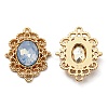 Golden Plated Alloy Oval Connector Charms LS-FIND-B022-02G-04-2
