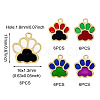 30Pcs 5 Colors Alloy Enamel Pendants FIND-TA0006-07-5