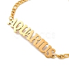 Constellation 202 Stainless Steel Figaro Chain Link Bracelets for Women Men AJEW-U006-01H-2