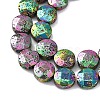 Electroplated Natural Lava Rock Beads Strands G-A256-F01-01I-2