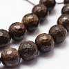 Natural Bronzite Beads Strands G-D840-18-6mm-3