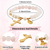 Natural Rose Quartz & Synthetic Turquoise Round Beaded Stretch Bracelet BJEW-PH01531-01-2