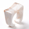 Acrylic Curved Rectangle Open Cuff Ring for Women OACR-B002-02-2