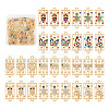 40Pcs 10 Styles Alloy Rhinestone Connector Charms FIND-TA0002-01-1