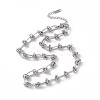 Non-Tarnish 304 Stainless Steel Kont Link Chain Necklace for Men Women LS-NJEW-P269-02P-1
