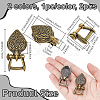 2Pcs 2 Colors Brass Cord Ends FIND-NB0006-61-2
