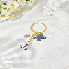 1Pc Cat Shape Alloy Enamel Pendant Keychain KEYC-LP0001-53A-1