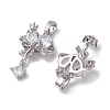 Brass Micro Pave Clear Cubic Zirconia Pendants KK-K360-10P-2