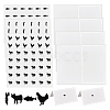 8 Sheets 4 Styles Paper Self Adhesive Cartoon Stickers DIY-OC0010-74A-1
