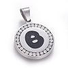 304 Stainless Steel Enamel Pendants STAS-E439-90B-P-1