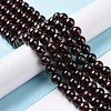 Natural Garnet Round Beads Strands G-A025-02-2