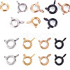8Pcs 4 Colors 304 Stainless Steel Spring Ring Clasps STAS-TADJ001-09-1