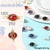 16Pcs 8 Style Natural Gemstone Connector Charms PALLOY-CJ00053-8