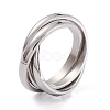 Unisex 304 Stainless Steel Finger Rings RJEW-K233-06D-P-2