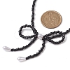 Bowknot 304 Stainless Steel Necklaces NJEW-JN04670-6